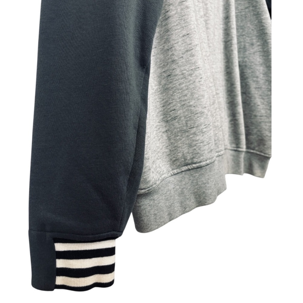Adidas Men's Full Zip Crewneck Sweatshirt in Gray and Black Size XXL - Picture 3 of 9